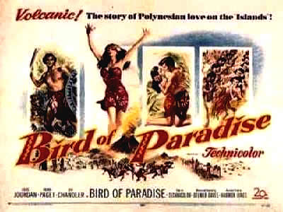 BIRD OF PARADISE 1951 half sheet